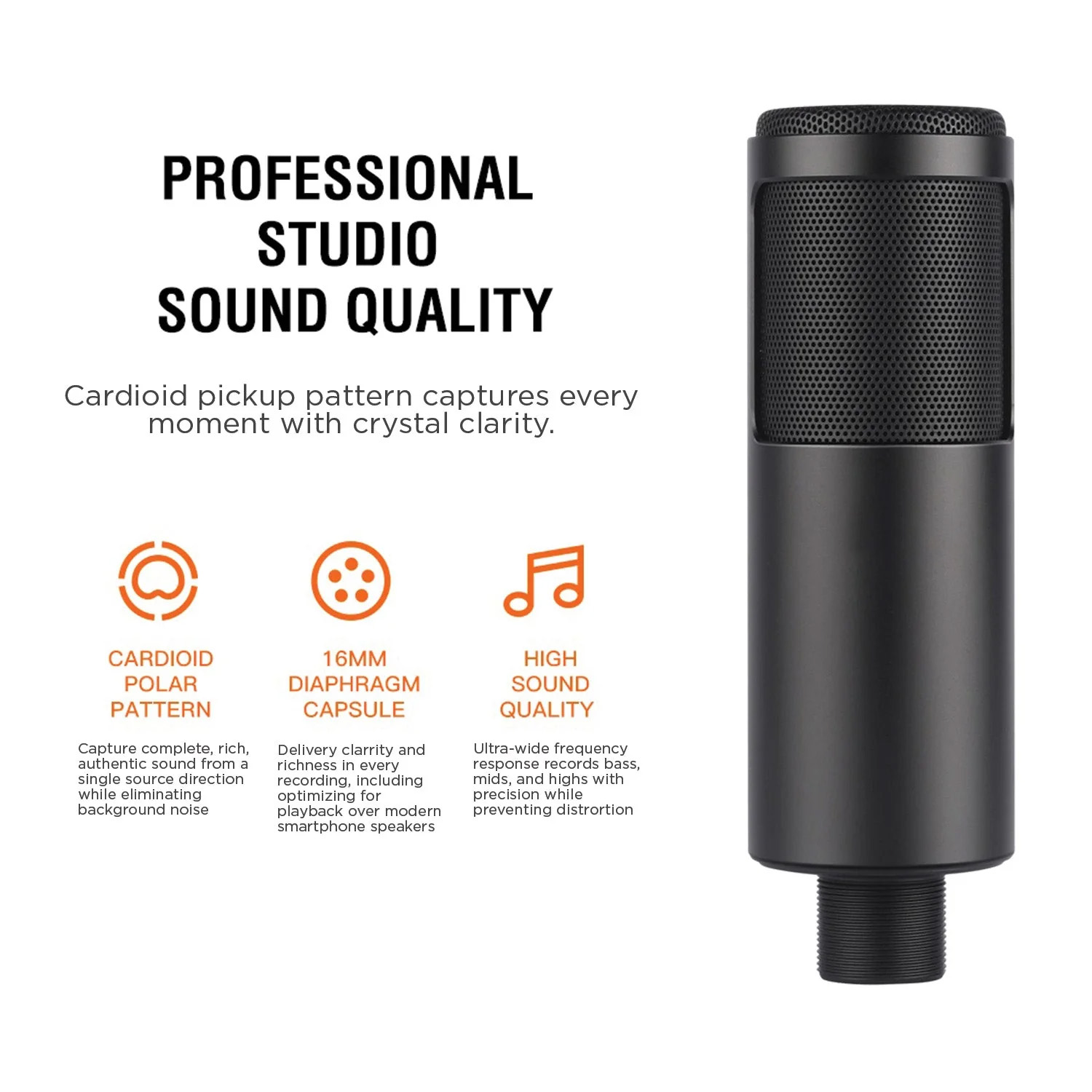 Sonictrek Studio Streaming Podcaster USB Microphone With Desk Tripod โ image 2