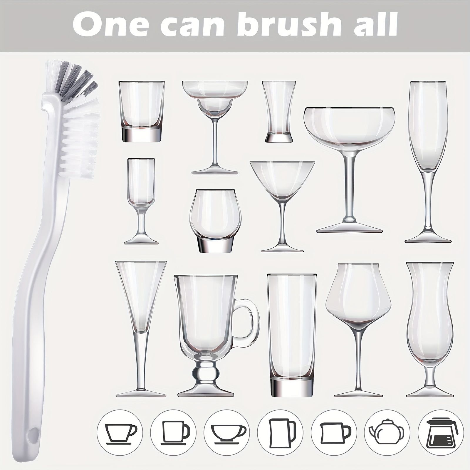 5Pcs Dish Brush Bottle Bathroom Scrub Brushes Kitchen Cleaning Brush Right Angle Kitchen Brush Sink Household Pot Pan Edge Corners Tile Lines Brush with Stiff — image 3