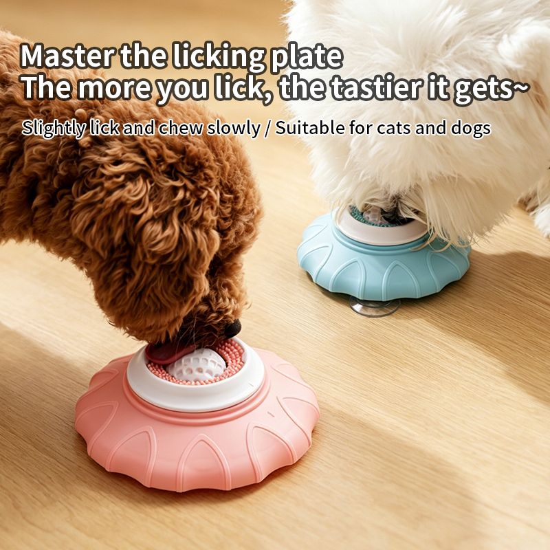 Slow Feeder Bowl for Pets, Non-Slip Puzzle Feeder for Cats and Dogs - Pink — image 3