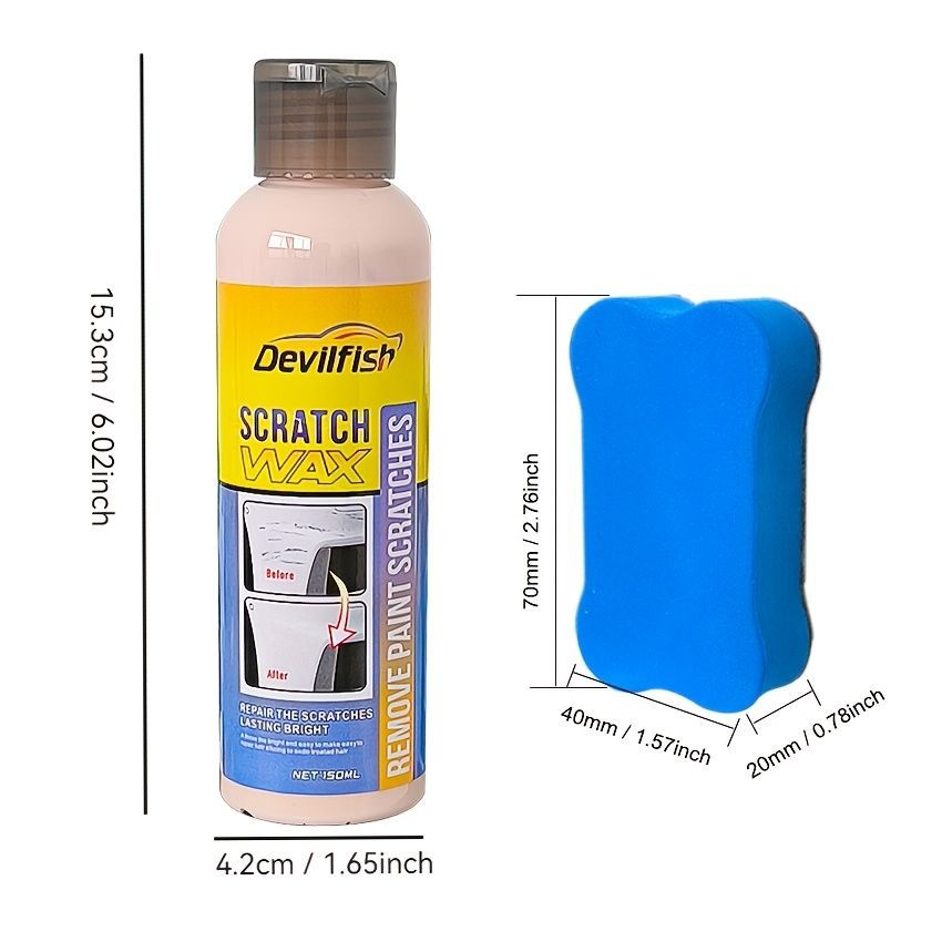 Car Scratch Repair Scratch Remover Paste Car Polish Car Wax DIY Car Detailing - Yellow - Size 01 โ image 4