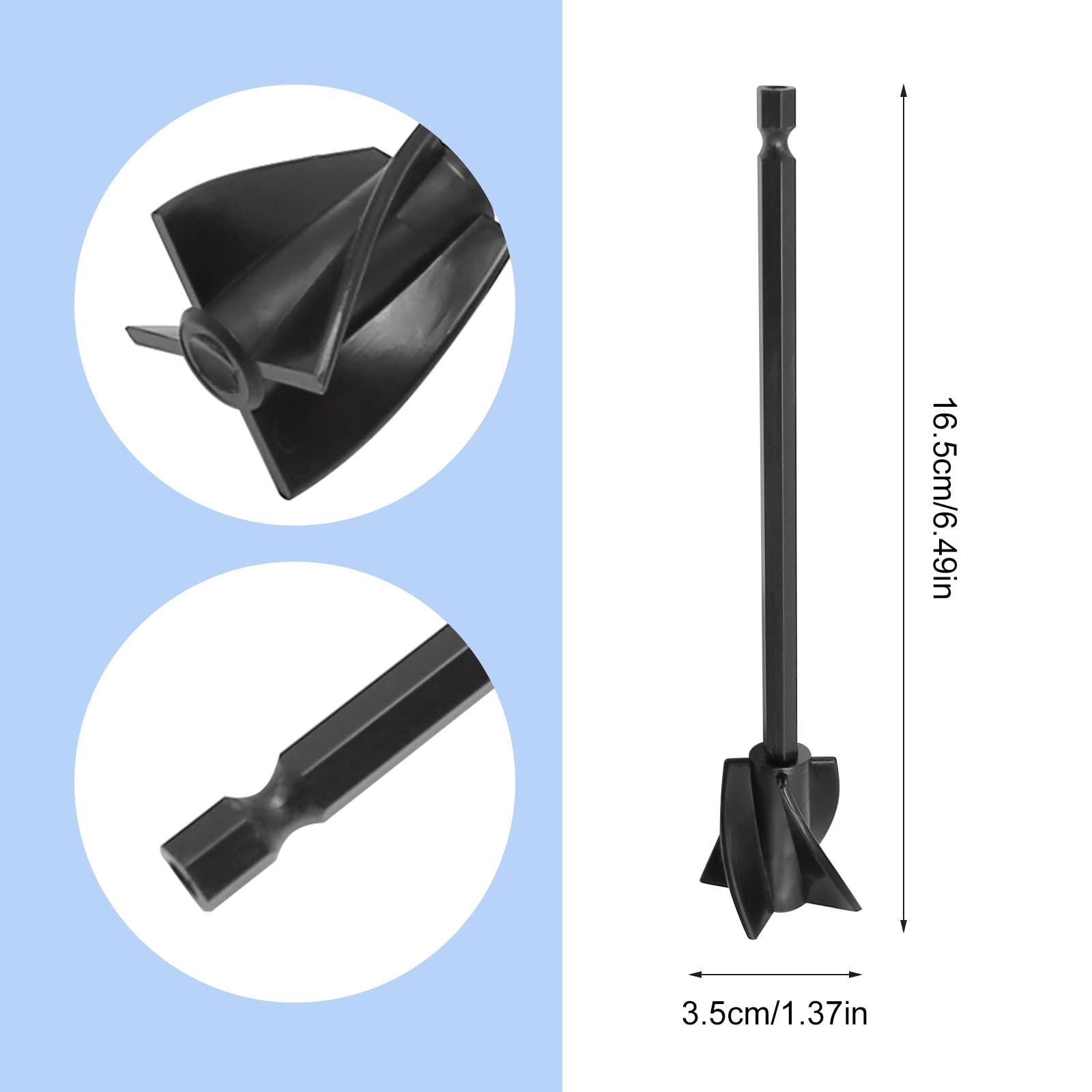 4 Pcs Epoxy Mixer Attachment for Drill to Mix Epoxy Resin Paint Ceramic Glaze and Reduce Bubbles Reusable Paint — image 2
