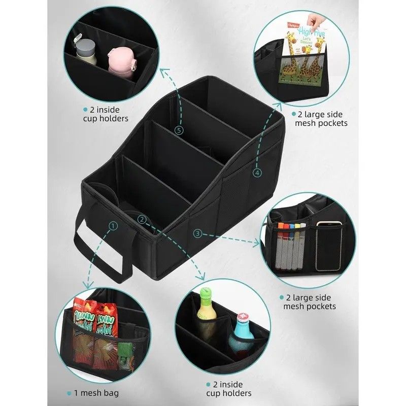 Car Multi-Compartment Organizer: Non-Slip & Spacious, 4-Section Storage for a Tidy Interior — image 2