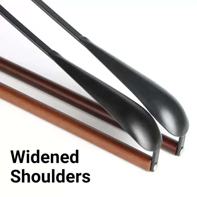 6pcs Iron Wood Combination No Trace Hangers Non Slip for Coat Shirt Closet — image 4