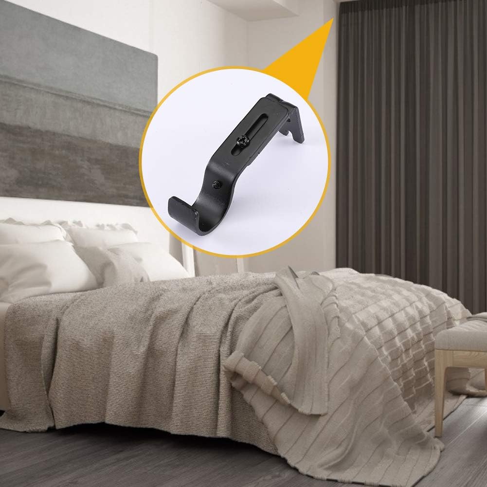 Heavy Duty Adjustable Curtain Rod Brackets and Holders - For 1 1/8 Inch & 1 1/4 Inch Rod, 2 PCS Black โ image 4