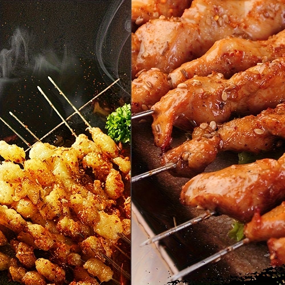 50 stainless steel barbecue skewers for outdoor picnics, perfect for outdoor barbecues, camping, and picnics — image 3