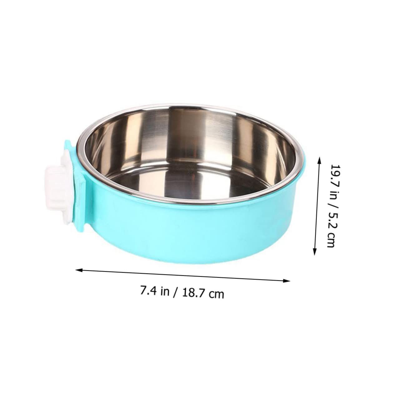 Pet Food Bowl Cage Adorable Puppy Bowl Stainless Steel Crate Bowl Stainless Steel Dog Bowls Dog Food Bowl Puppy Kennel Cat Blue — image 5