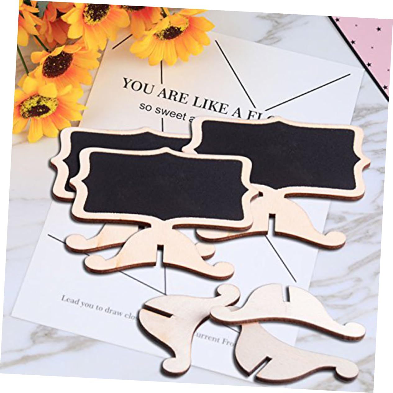 10 pcs Mini Blackboard Signs Mini Chalkboards Mini Blackboard Stand Mini Chalkboard Signs light weight makes it easy โ image 2