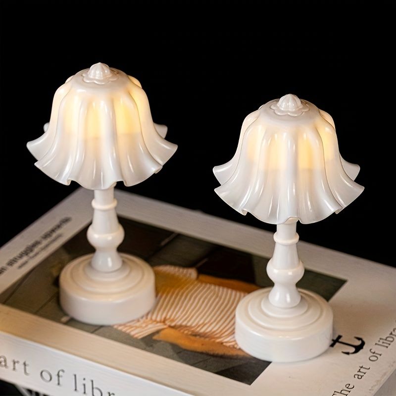 Mini Faux Candle Table Lamp, Vertical Stripes Night Light, Creative Desktop Ornament for Home Decoration โ image 3
