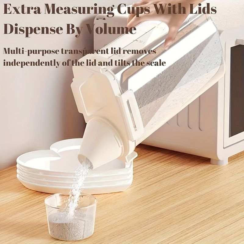Airtight Food Containers Food Storage Containers With Lids Kitchen Storage - White - Size 1800ML — image 5