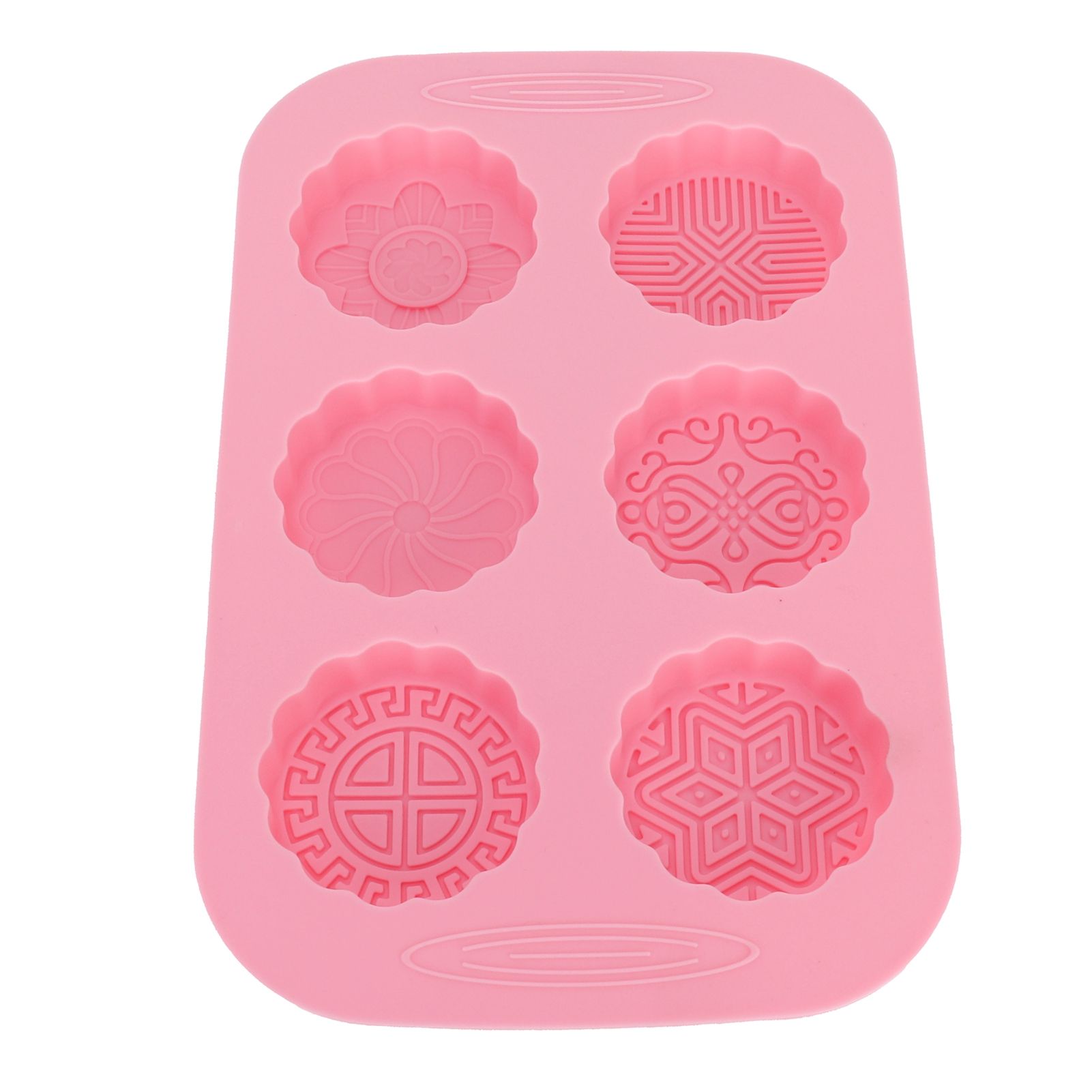 6Grid Mooncake Silicone Mold DIY Baking HandMade Soap Mold for Dessert Kitchen Tool — image 5