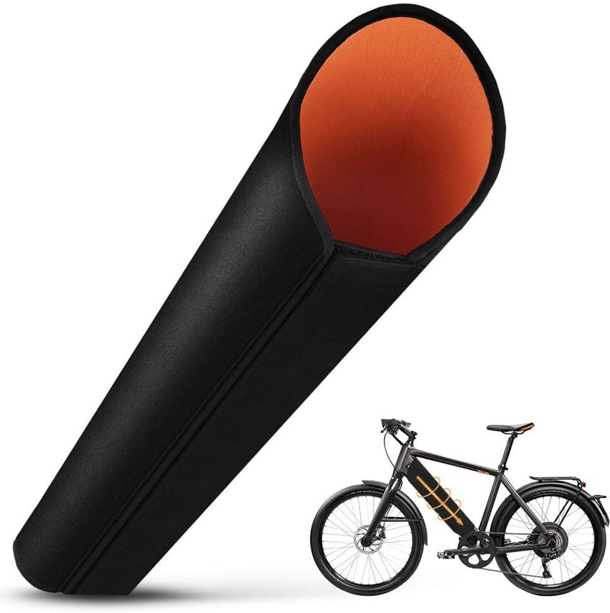 E-bike battery cover, Battery protector, Bicycle battery protective cover, Frame protector, Scooter and Motorcycle Riding, Black โ image 3