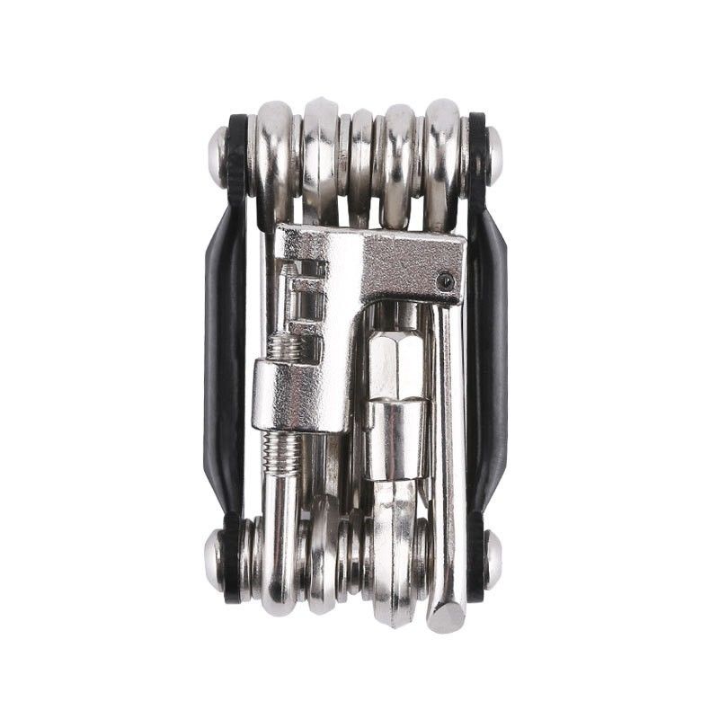 11 in 1 Bicycle Bike Multi Repair Tool Kit Mountain Bike Wrench Screwdriver Chain Hex Bicycle Repair Bicycle Accessories - Black