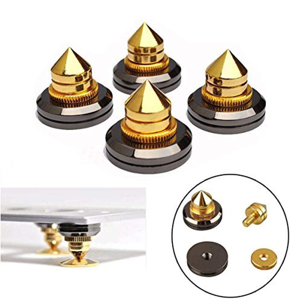 Stainless Steel Speaker Golden Stand Adjustable Turntable Feet Cone Base Pads Shockproof Mat Turntable Isolation 4pcs โ image 2