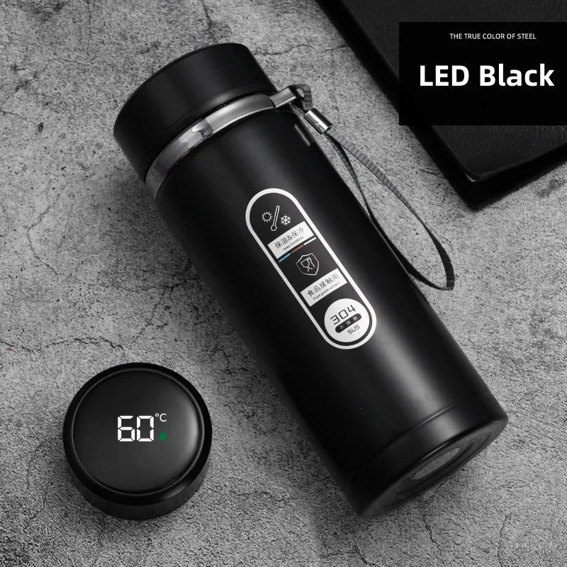 1L Thermos Bottle with LED Temperature Display Black — image 5