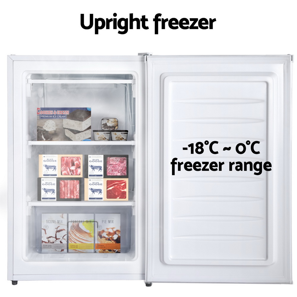 Devanti 81L Upright Freezer Fridge White — image 4