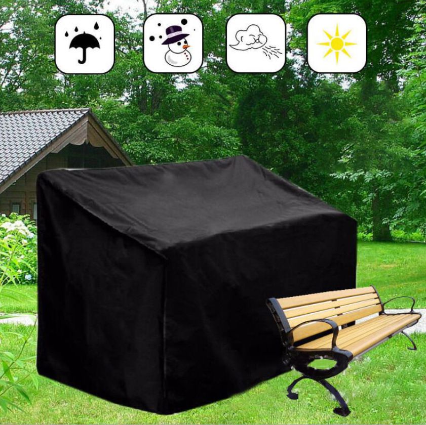 Waterproof Sun Protection Outdoor Furniture 3-Seater Bench Covers with Drawstring Toggle for Deep Seat Lounge, Cushion Couch — image 2