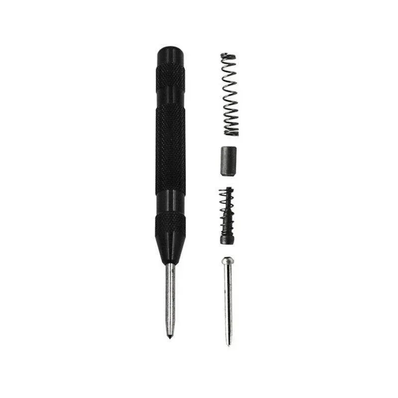 130mm Spring Loaded Centre Punch Automatic Brass Marking Tool Heavy Duty - Black — image 4