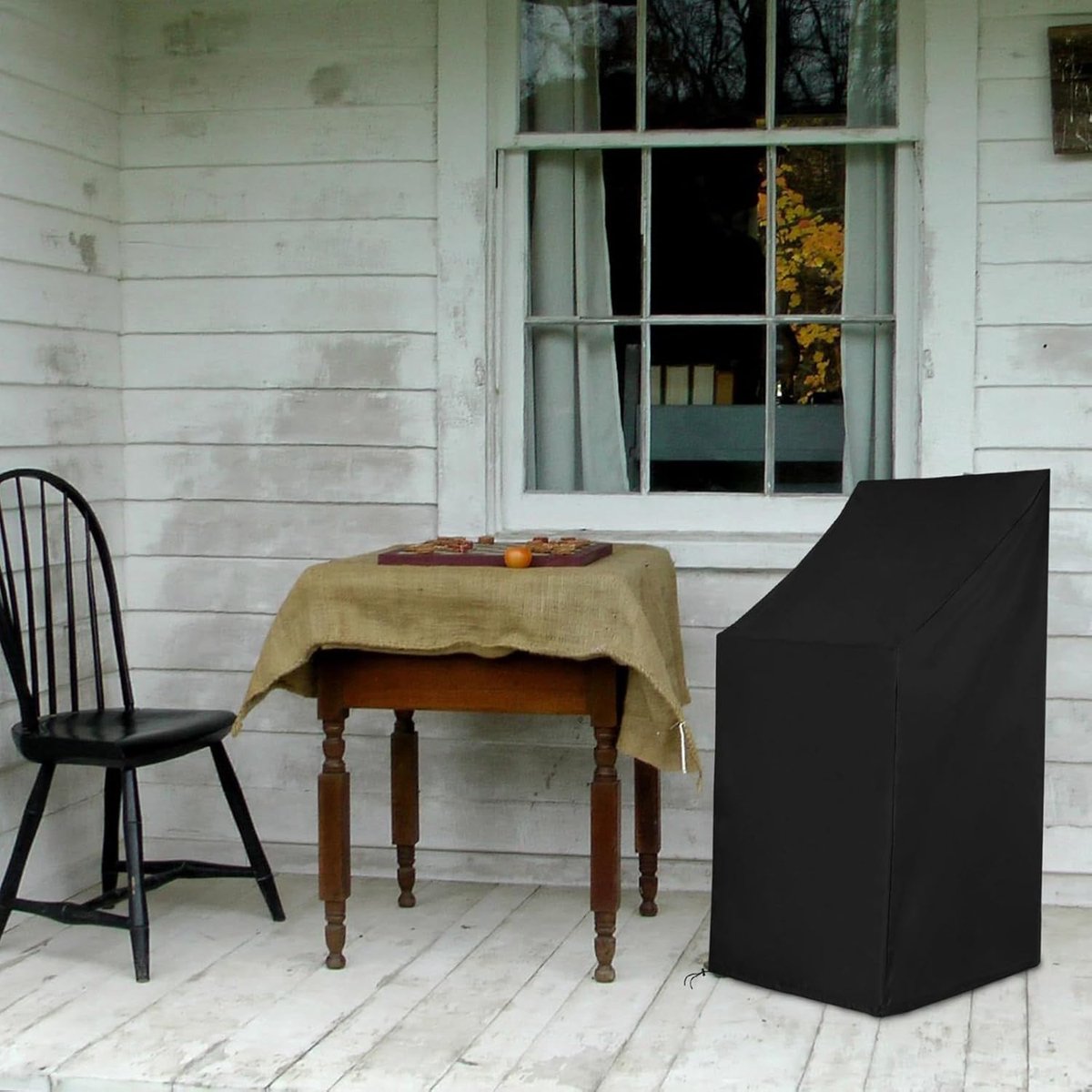 Garden Chair Cover - Waterproof Protective Cover for Garden Furniture - Protective Cover for Garden Chairs - Cover Suitable for Stackable Chairs โ image 5
