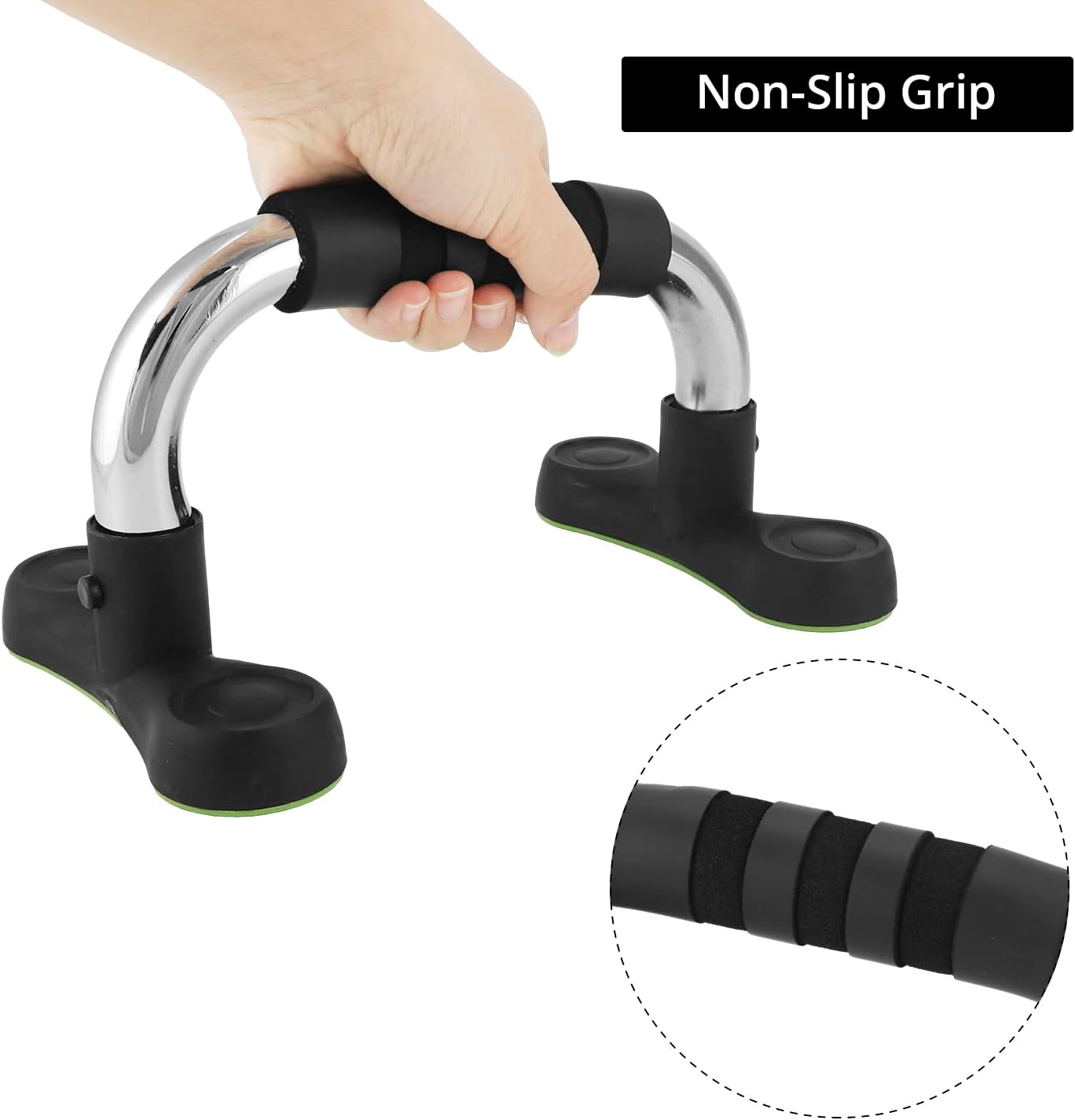 Steel Push Up Handles for Floor, Portable Push Up Stands with Non-Slip Grip, Angled Incline โ image 3