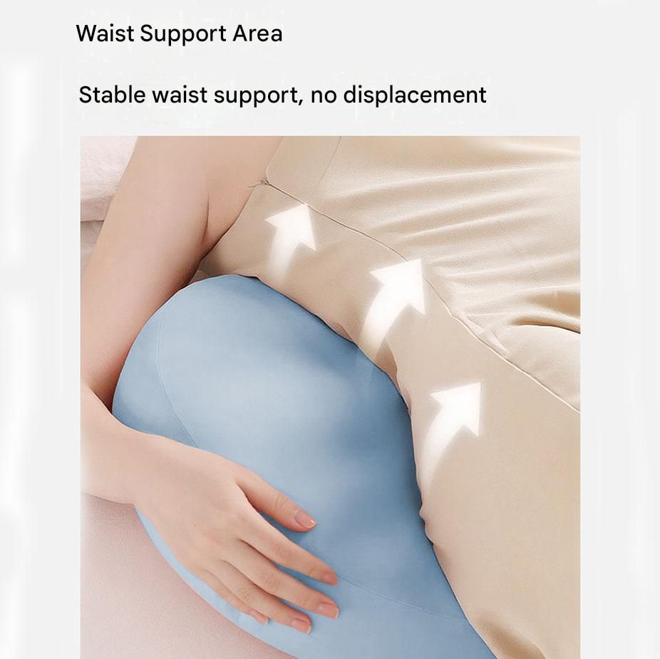 Grey Memory Foam Pregnancy Support Pillow for Side Sleeping, Adjustable Maternity Belly and Back Support Cushion, Pregnancy Wedge Pillow for Hip, Waist and โ image 4