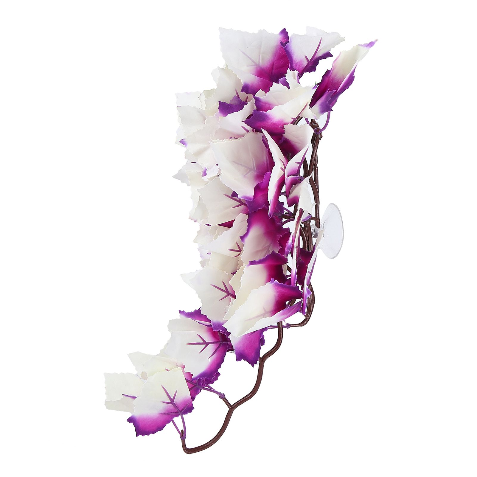 Artificial Reptile Plants Lifelike Plastic Plant Hanging Leaves Decoration with Suction Cup for Reptiles Terrarium Fish TankT-1034Q โ image 2