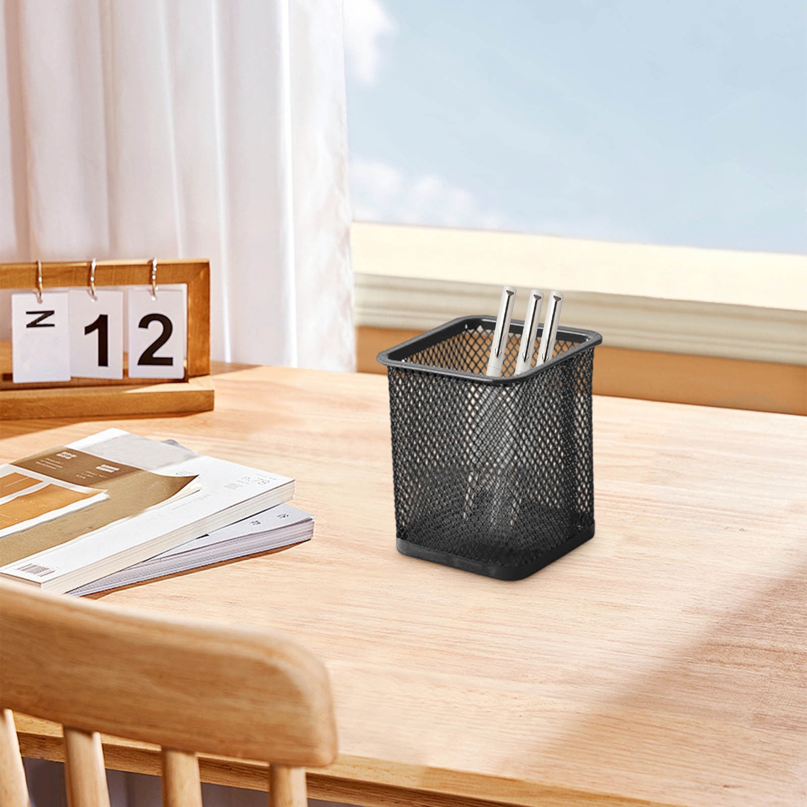 Pen Holder Mesh Pencil Holder Metal Pencil Holders Pen Organizer for Desk Office Pencil Holders, Back to Sch-ool Supplies D — image 5