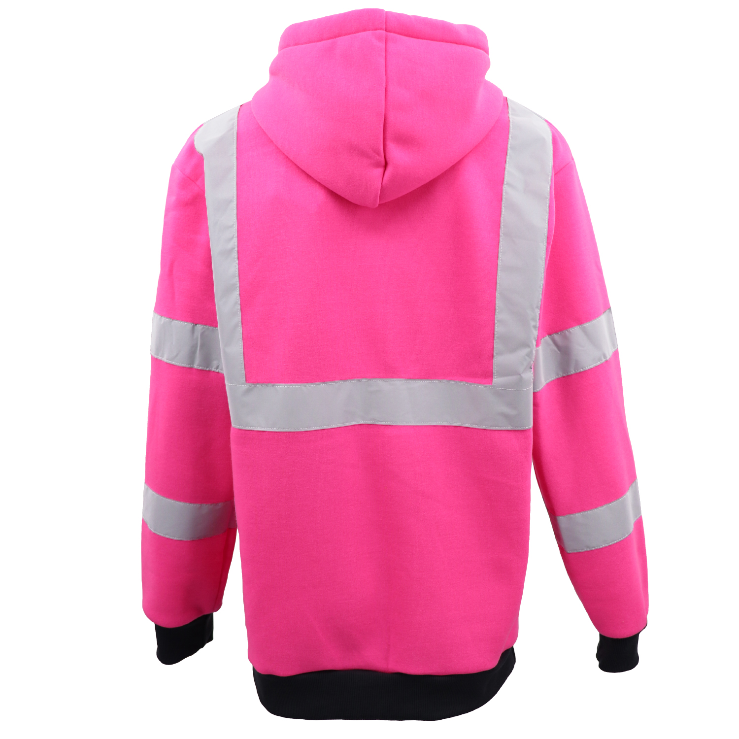 HI VIS Hooded Safety Jumper Hoodie Sweatshirt Tradie Workwear Fleece Jacket Coat, Fluro Yellow, 2XL โ image 6