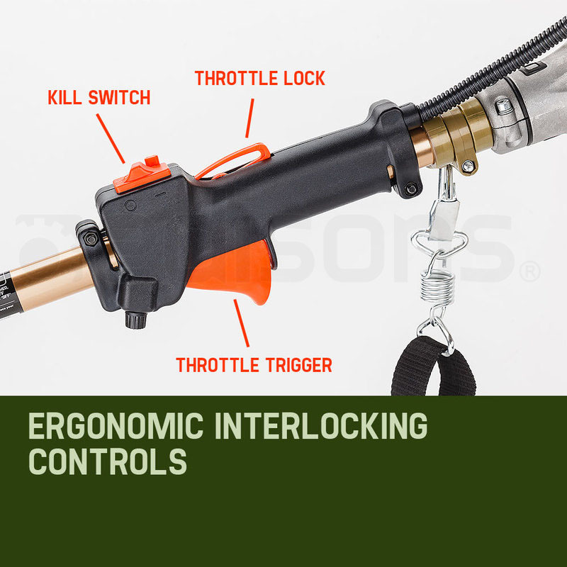 Baumr-AG 65CC Long Reach Pole Chainsaw Hedge Trimmer Pruner Chain Saw Tree Multi Tool — image 5