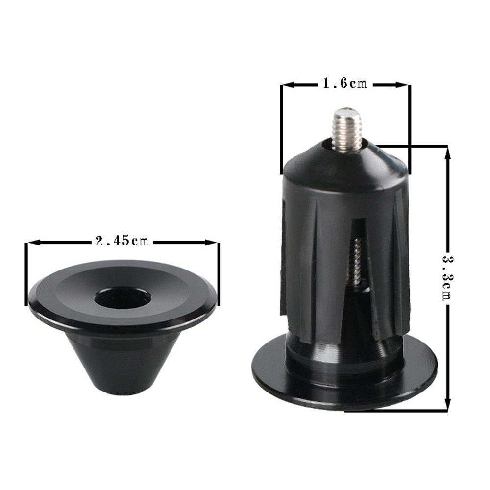 2 Pair aluminum alloy Bike Handlebar Ends, Bar End Plugs for Road Bike, Bar Ends with Expanding Screw, Capable for Handlebar End Inner Diameter 22-24mm(black — image 4