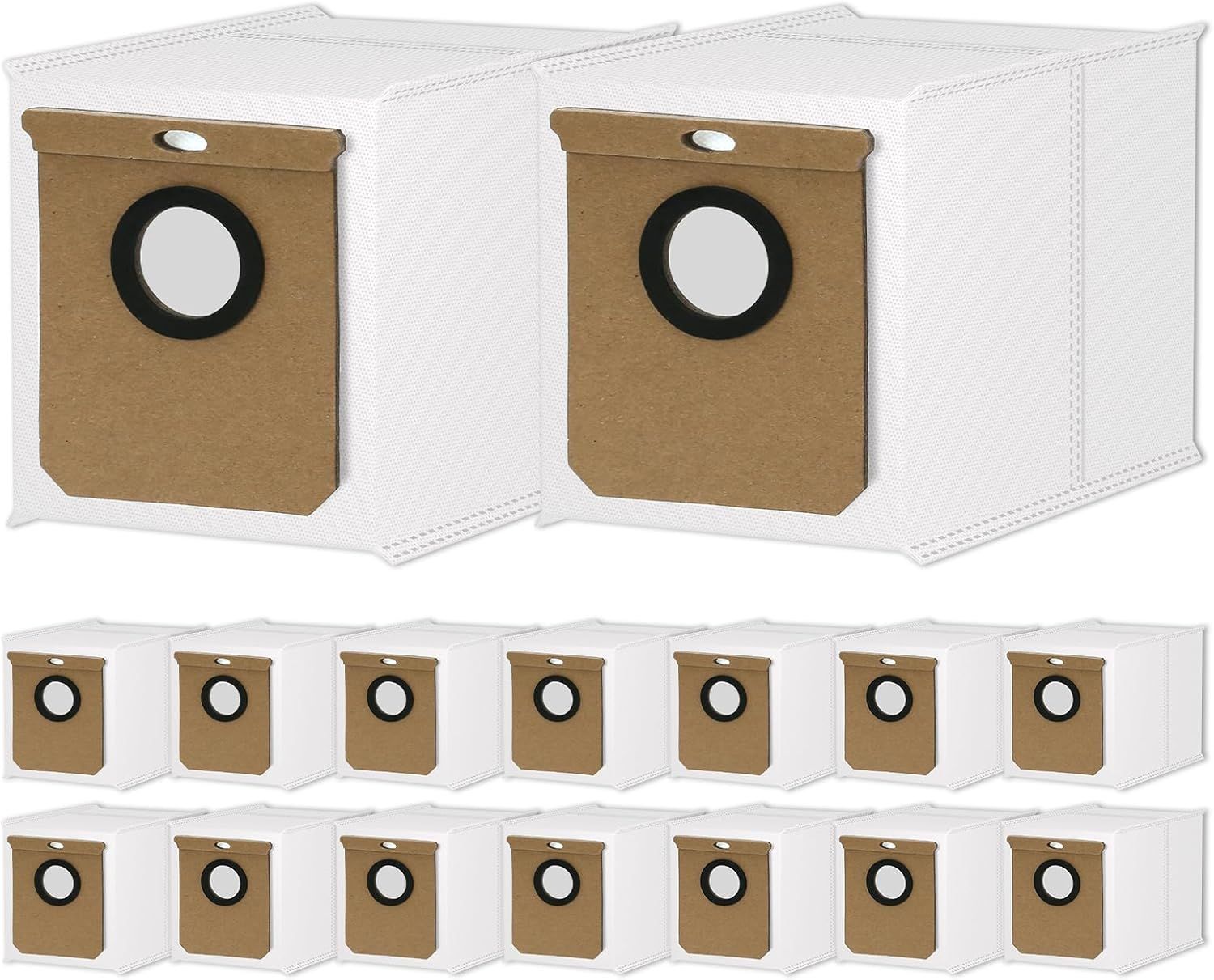 16 Pack L60 SES Replacement Vacuum Dust Bags Compatible with Eufy L60/L50 Series Robot Vacuum with Self Empty Station, 2.5L Replacement Bags for Eufy L60 Robot
