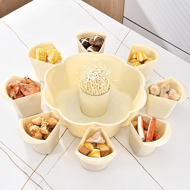Multifunctional Hot Pot Platter 9 Grid Serving Dish Vegetable Snack Plate Tray โ image 6
