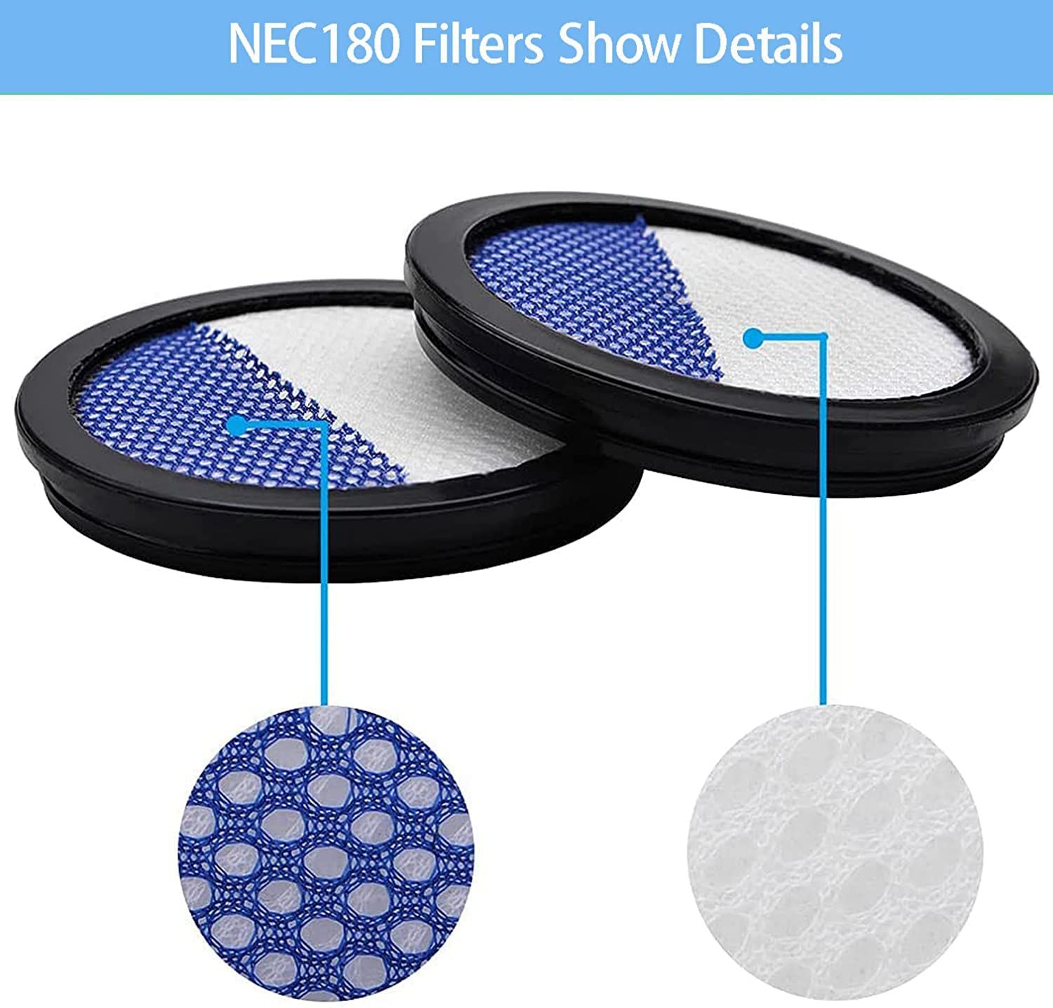 Filter - Replacement Filters Compatible with Vacuum Cleaner Lightweight Cordless Vacuum Filters Pack of 4 Premium Filters — image 4