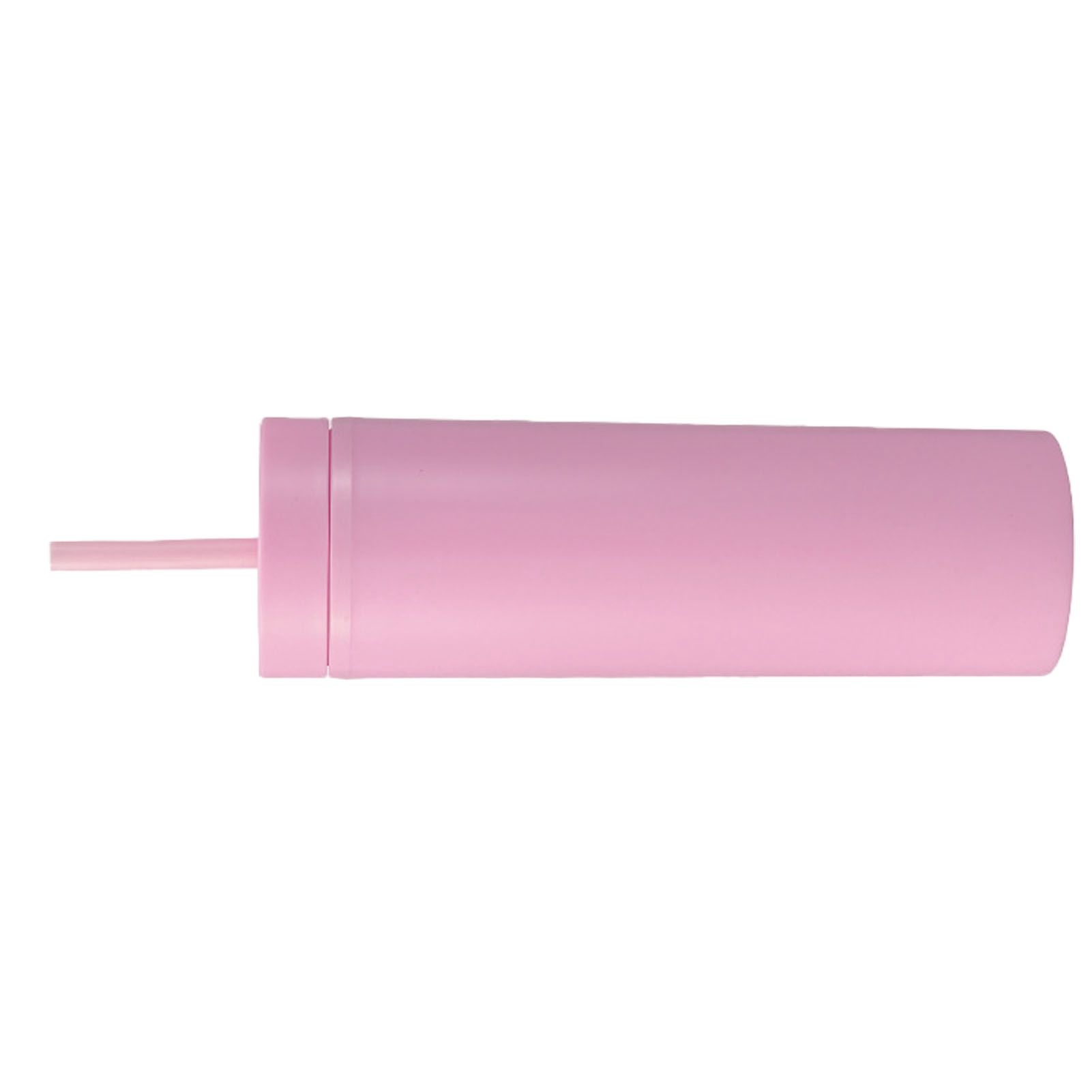16oz Plastic Tumblers with Lids and Straws Frosting Matte Plastic Drinking Cups for Outdoor Sports 1767 Pink โ image 3