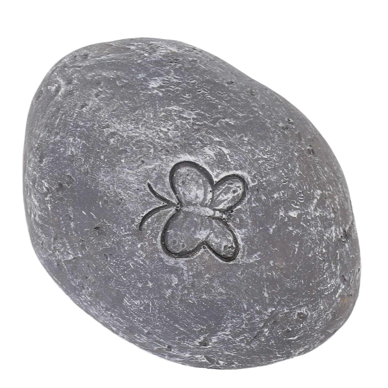 Pet Memorial Garden Stone DIY Butterfly Print Pet Cat Dog Grave Marker Resin Pet Memorial Gift Stone Grey — image 3