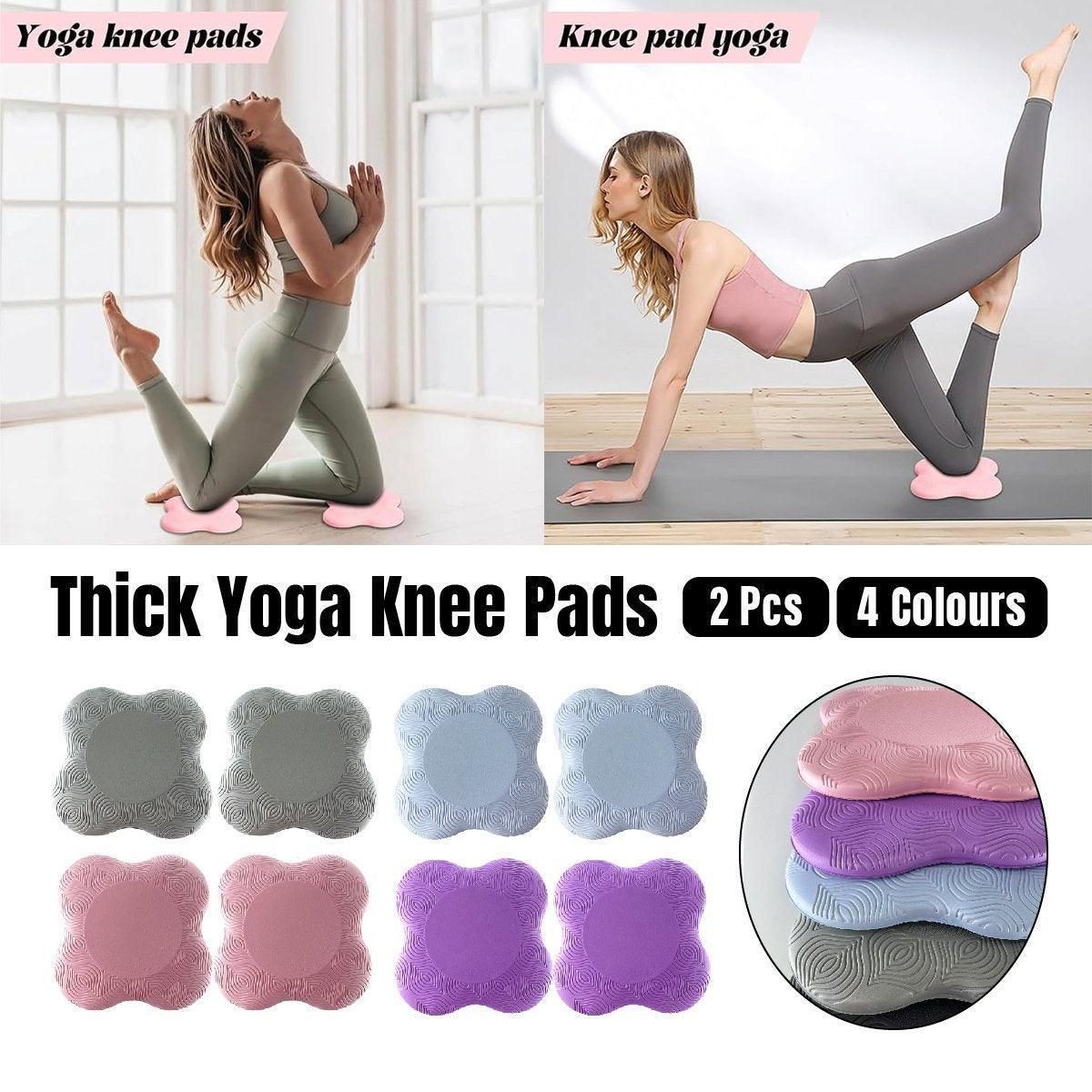 2pcs Thick Yoga Kneeling Mat Knee Cushion for Elbow Support Gym Workout Pad - Blue โ image 2