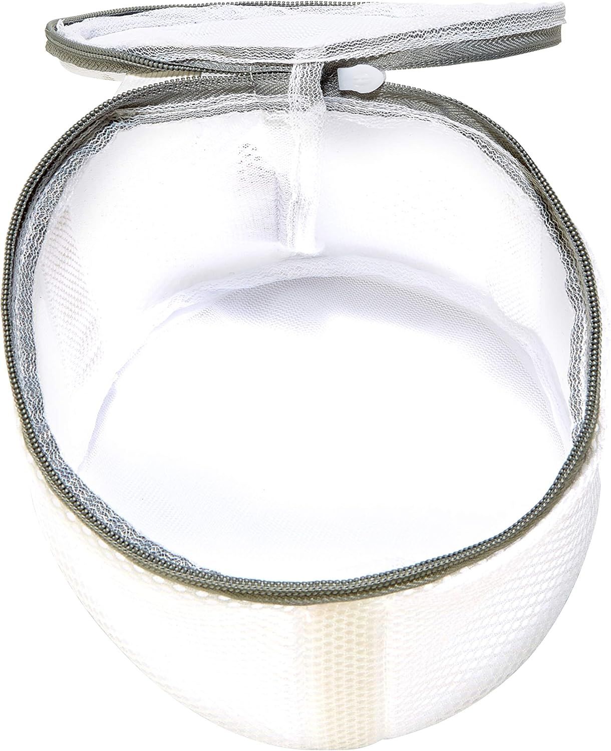 2 Pack Bra Wash Bag | Laundry | Washing and Drying | Holds 4 Full Size Bras | Panties | Socks| Micro Mesh Fabric Grey zipper (circular) โ image 2