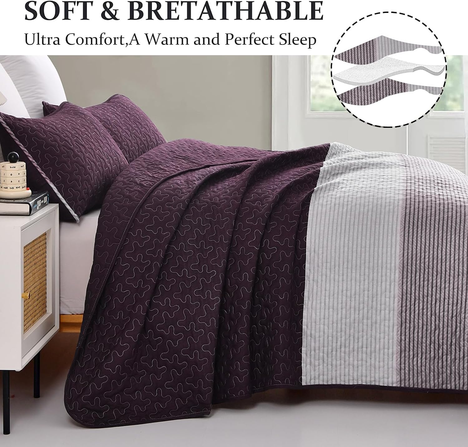 Radiant Quilted coverlet and pillowcovers set: Brighten Any Room - Queen size — image 4