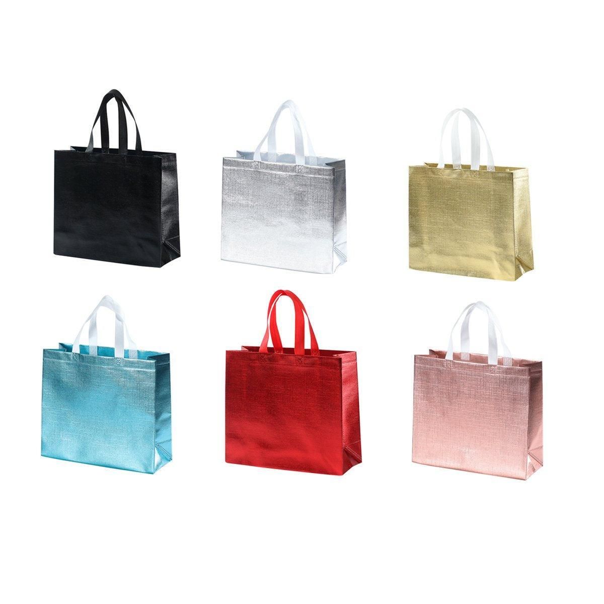 25PCS Embossed Non-Woven Tote Bag Fashion Shopping Gift Packaging Bag - Black-40*30*12cm โ image 3