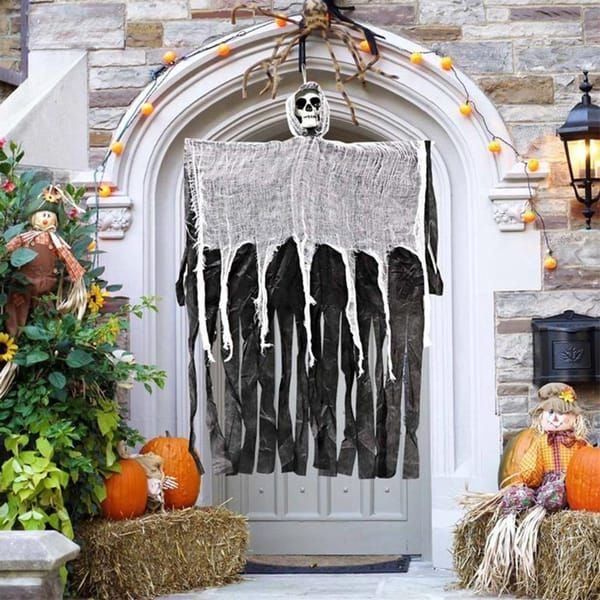 Hanging Skeleton Reaper Ghost Decoration, Reusable Halloween Prop for Haunted House & Party โ image 4