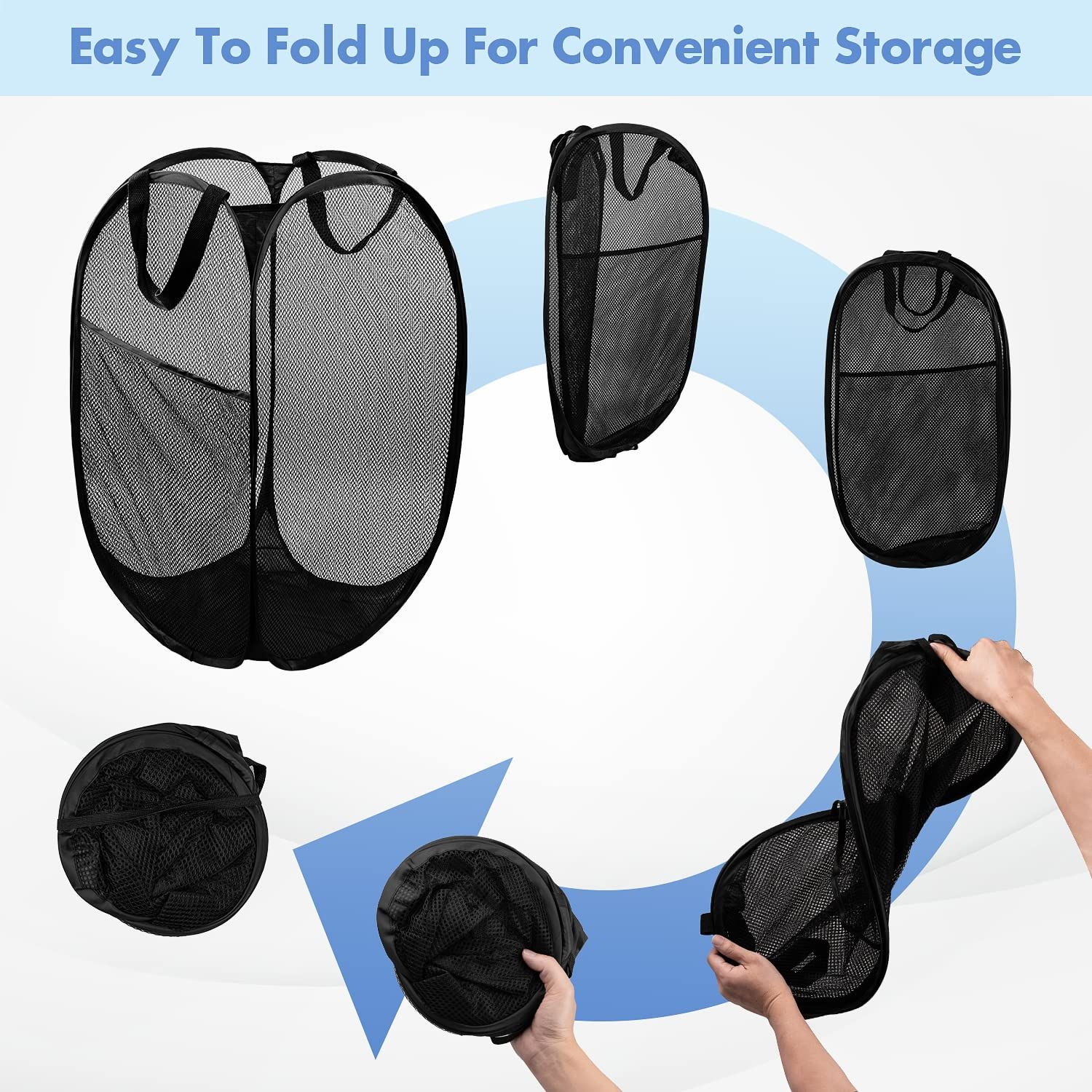 1 PCS Mesh Pop Up Laundry Hamper — image 3