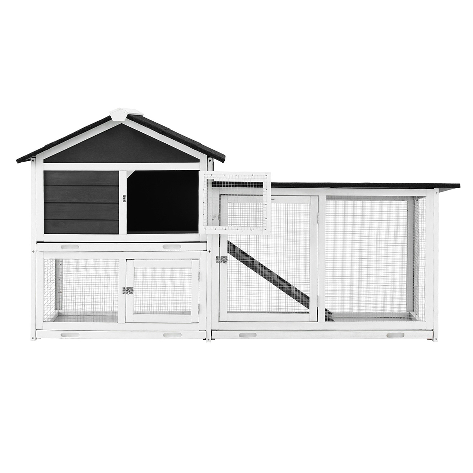 i. Pet Chicken Coop Rabbit Hutch Extra Large Wooden Run Cage House With Run Cage — image 3