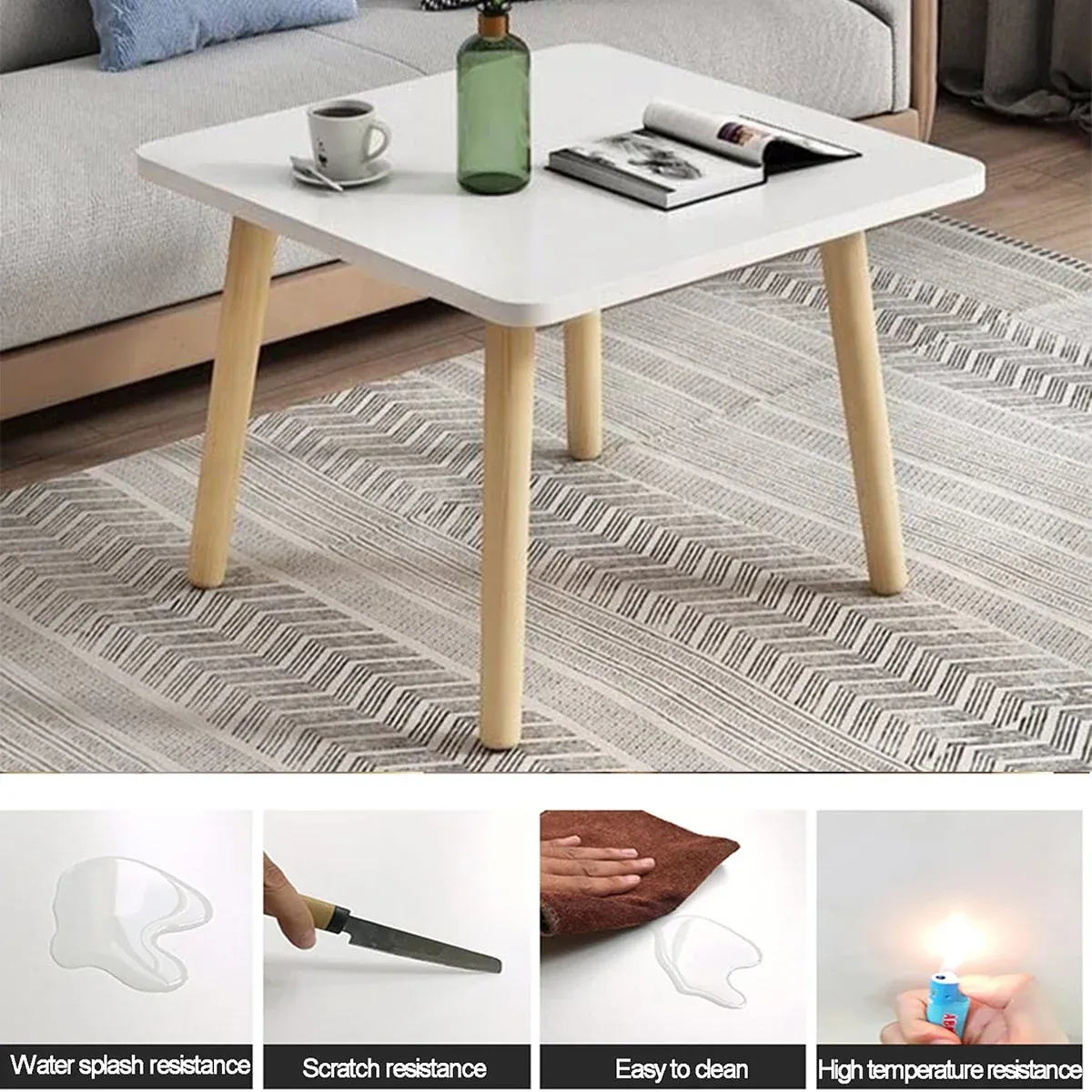 40 × 50cm Small Table Home Balcony Table Simple Small Square Table Side Table — image 6