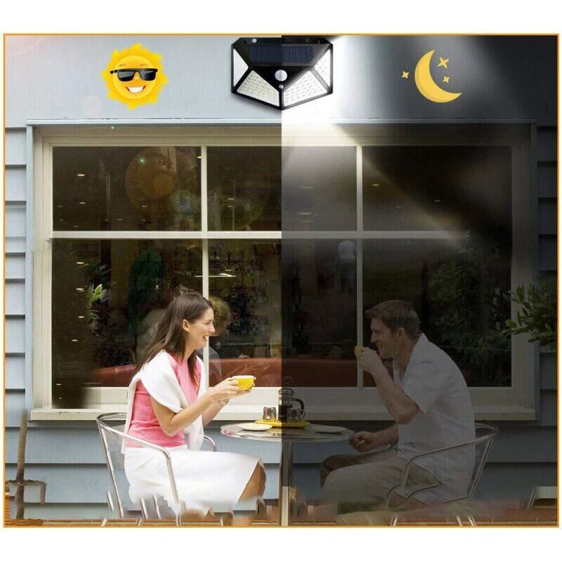 1 Pack Outdoor Solar Light 100 LEDs Motion Sensor Waterproof 1200mAh for Garden — image 4