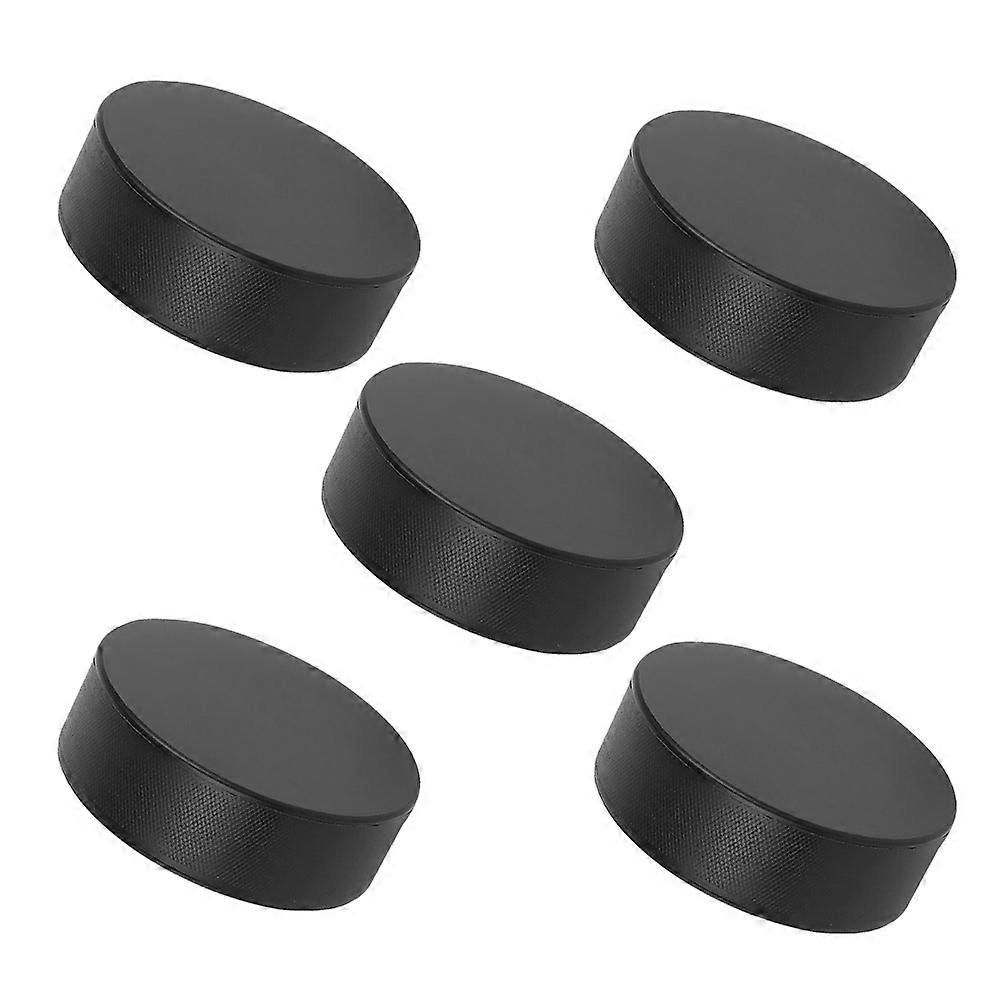 Ice Hockey Puck Sports Training Equipment Portable For Enthusiasts Circular Shape Pu Material 5Pcs โ image 5