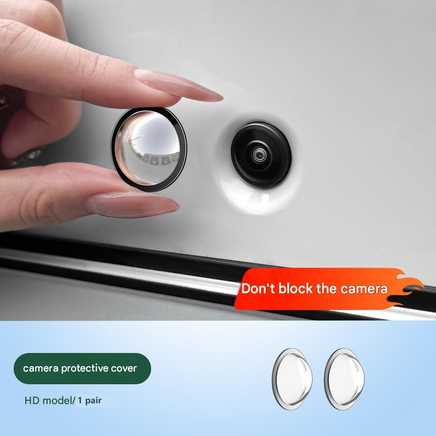 4 pair Car Camera Lens Protector Cover - ABS Material - Dustproof and Waterproof Shield for 360 Degree Reverse Imaging System - Scratch Resistant Protection — image 6