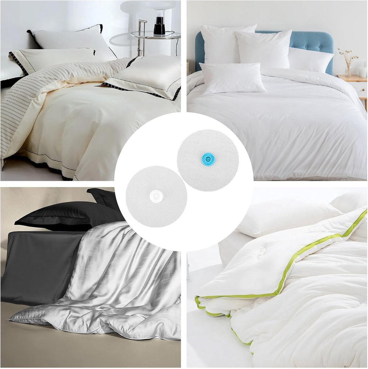 Bedding Snaps - 10 Pairs - Duvet Cover Snaps - Polyester - Plastic - Duvet Clips - Iron-On Duvet Fasteners to Hold Duvet - Duvet Clamps - Bed Sheet Tensioners — image 5
