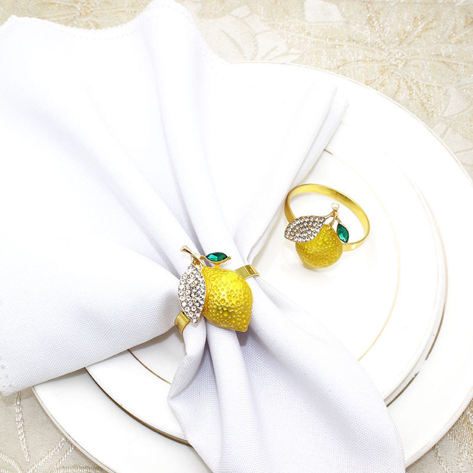 6 PCS Strawberry and Lemon Napkin Rings Alloy Napkin Rings Napkins Rings โ image 6