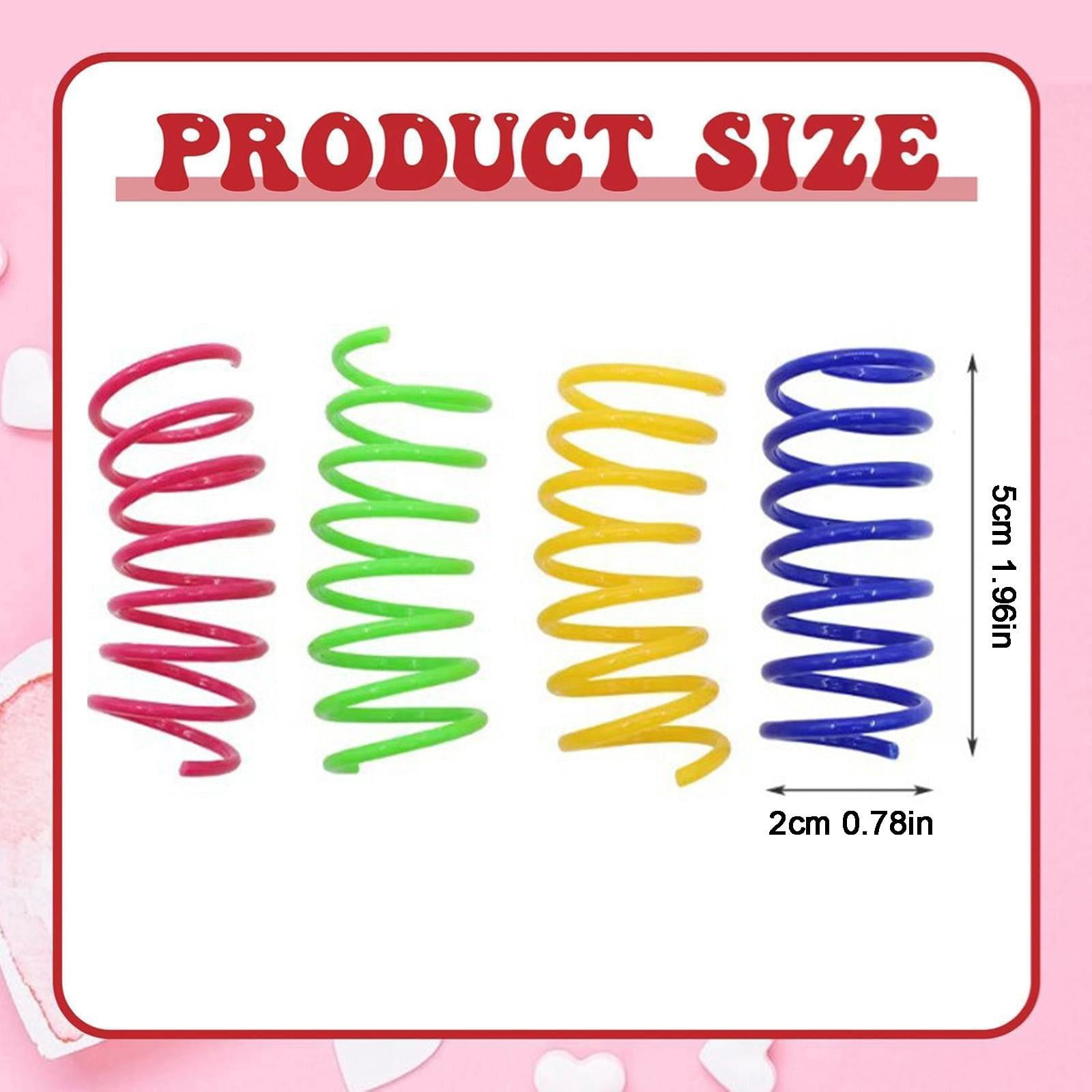 Red Pet Cat Toy Spring Style Spring Toys Playful Coils for Plastic for Swatting Biting Hunting and Active Play Colorful, Red Blue — image 3
