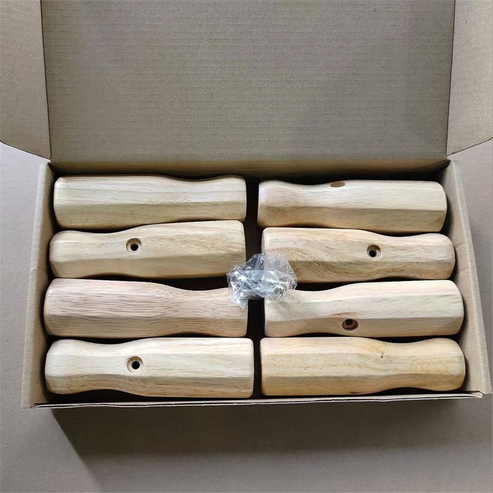 8Pcs Football Game Rod Handle Stick End Caps Grip for Desktop Soccer Table Top Foosball Table Handle Grip Replacement(wood color) — image 4