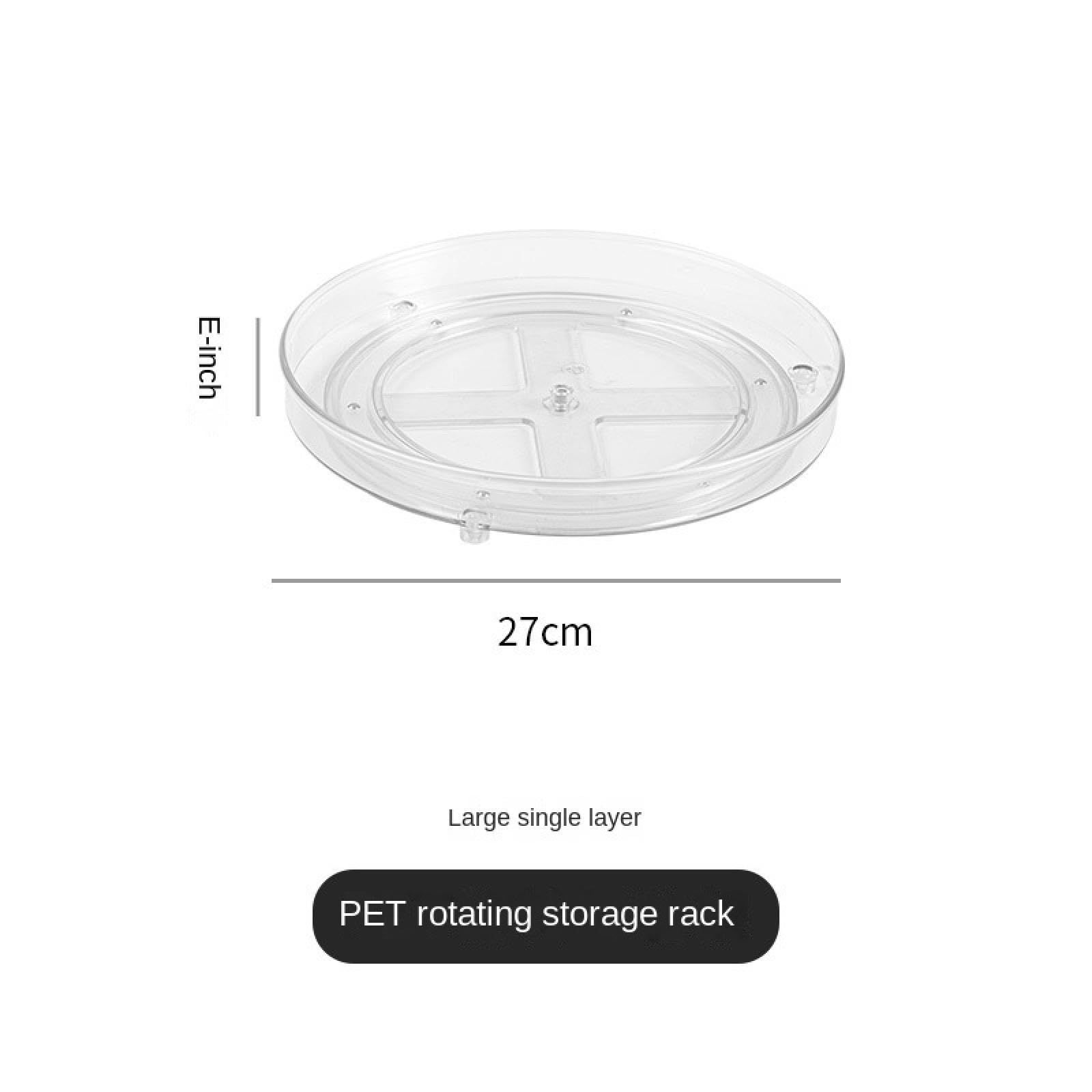 Kitchen Organizer Plastic Turntable Transparent Plastic PET Turntable Storage Rack Spice Cosmetic Rack — image 4